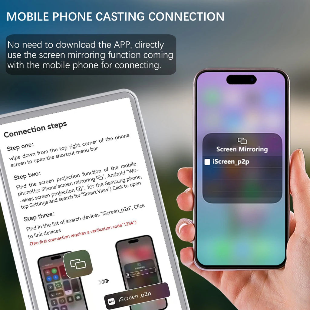 Wireless Magnetic Selfie Screen