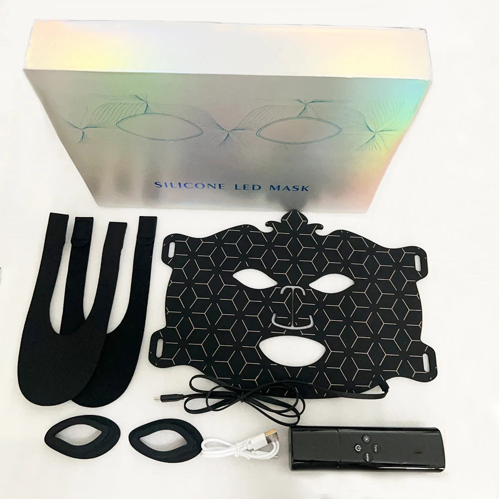 7-in-1 LED Colors Silicone Therapy Facial Mask