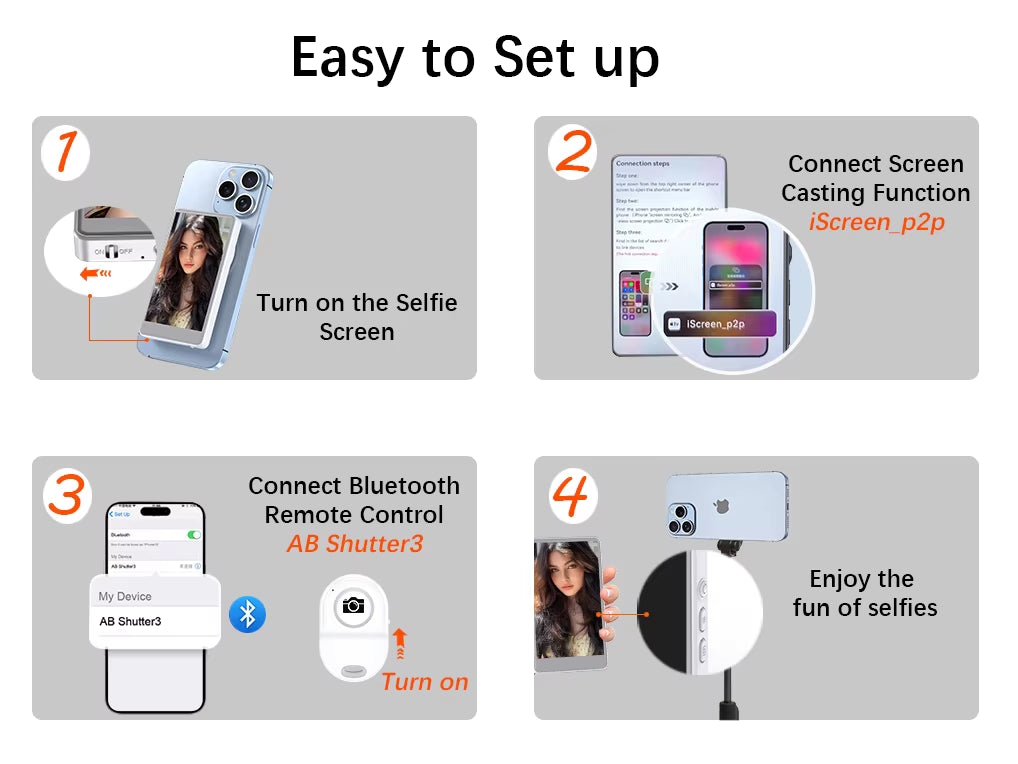 Wireless Magnetic Selfie Screen